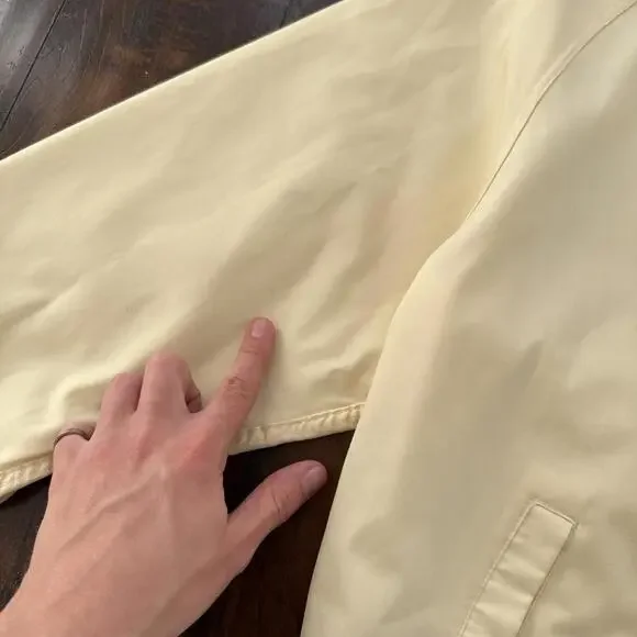 Vintage Work Jacket Men's Yellow Full Zip Gabardine 60s Talon 70s Chore Light - Picture 4 of 11